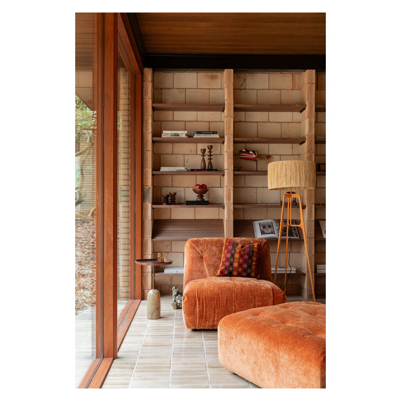 Afra Tripod Floor Lamp, Orange
