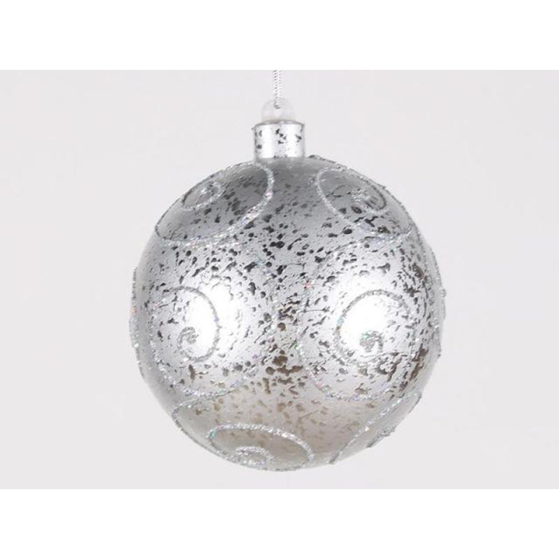 8'' Ornament Shatterproof Ball Ornament, Silver