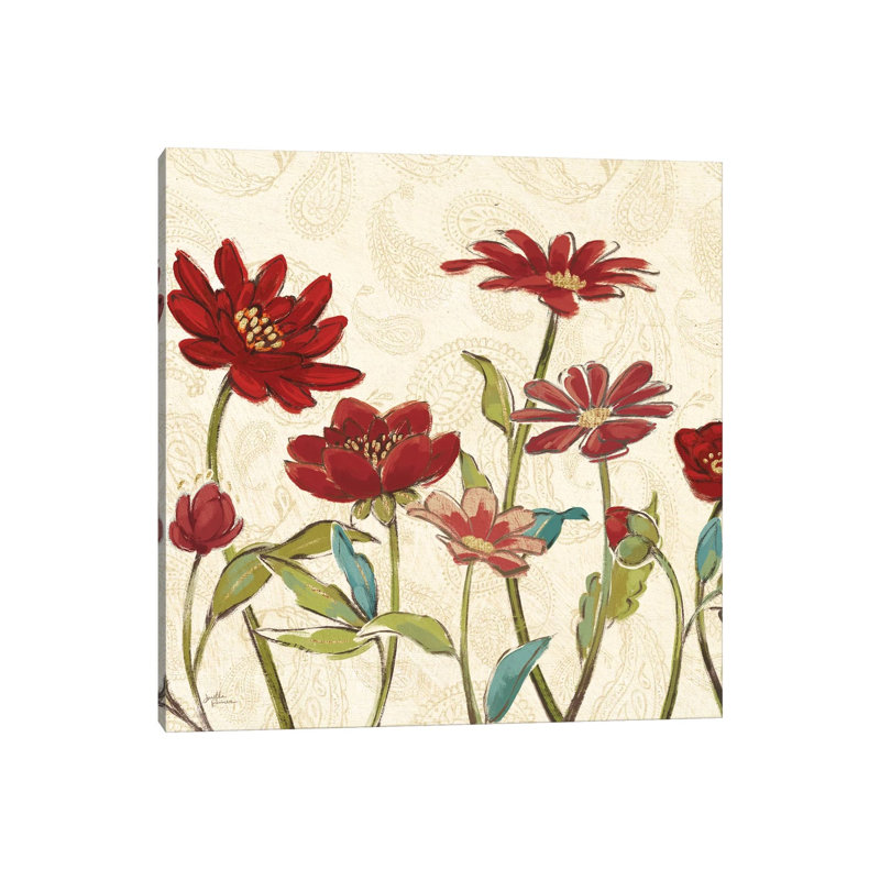 Red Gold Beauties III Crop by Janelle Penner - Wrapped Canvas Painting, 30.48 cm H x 30.48 cm W
