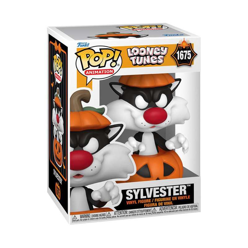 Funko Pop! Paquet de 4 Looney Tunes Halloween: Bugs Bunny (fantôme) # 1673, Tweety (sorcière) # 1676, Sylvester (citrouille) # 1675, Marvin the Martian (maman) # 1674
