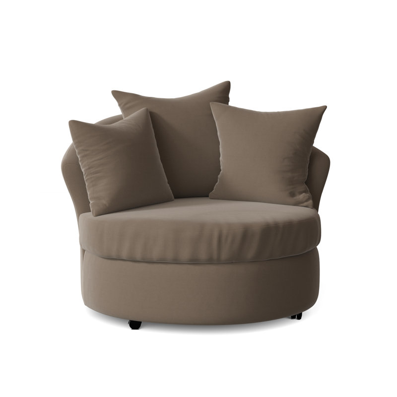 Fauteuil demi-tonneau Alsup, Algue unie teinte