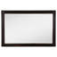 Miroir de commode Meon, cadre en bois brun foncé, rectangulaire, 32 pouces