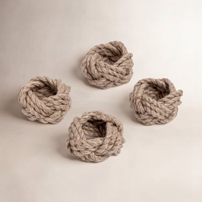 Over and Back Woven Rope Napkin Rings