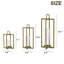 Ensemble de 3 lanternes de style lanterne dorée à face ouverte 18,7 po H 14,6 po H 11 po Lanterns Lanterns