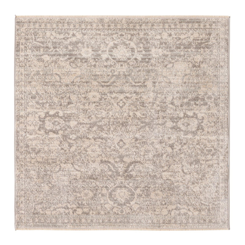 Gause Floral Indoor Rug, Square 3'11"