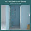 Porte de douche pliante sans cadre 36 po x l 72 po avec verre trempé-111493721