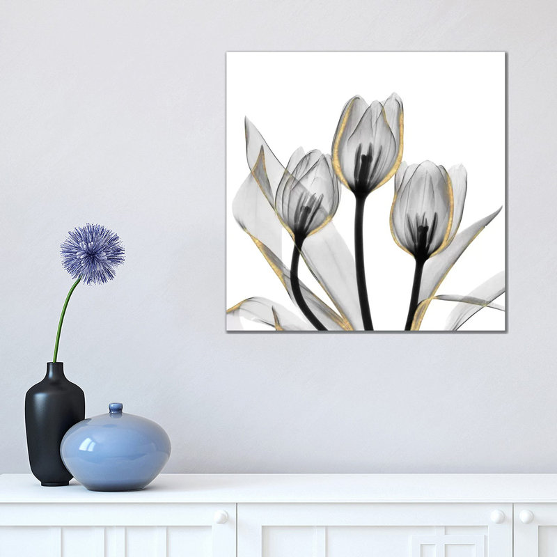 Gold Embellished Tulips V by Albert Koetsier - Wrapped Canvas Print, 45.72 cm H x 45.72 cm W x 1.91 cm D