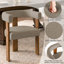 Fauteuil d'appoint rembourré en tonneau de chenille avec structure en bois massif-353656099