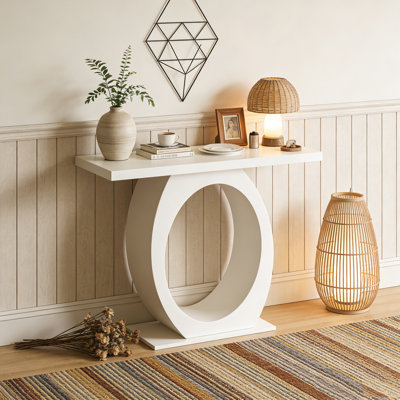Modern Console Table with Egg-Shaped Base