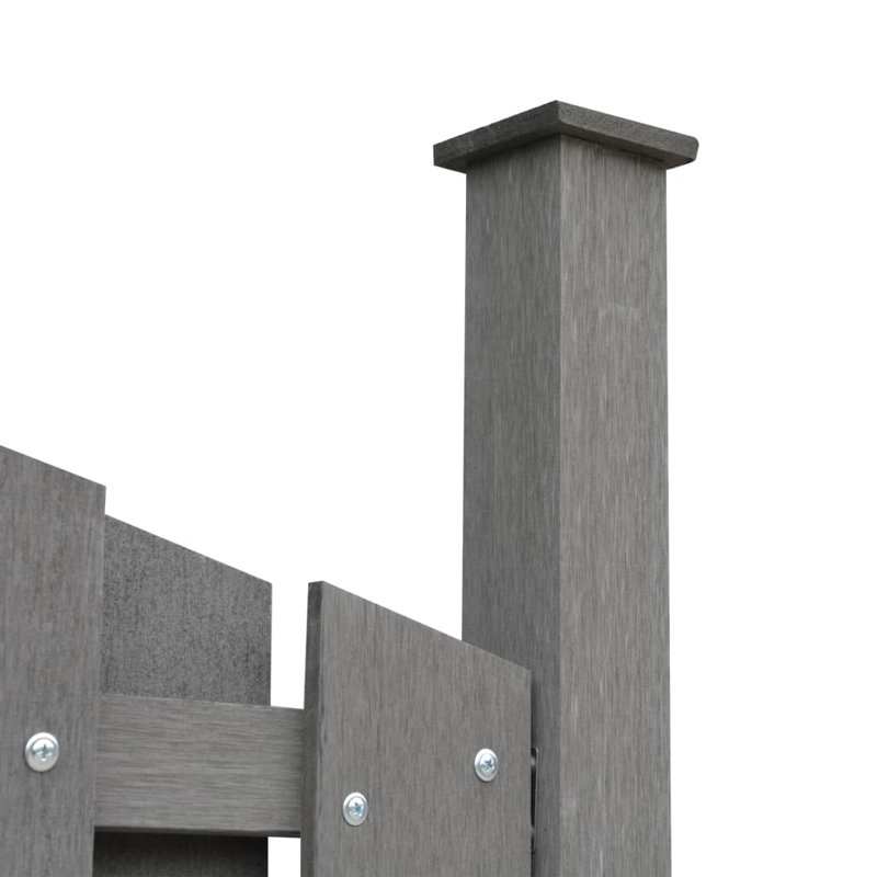 72.83cm H x 148cm W Grey Composite Fence Panels