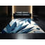 Tapis moelleux moelleux à motif géométrique moderne et contemporain en agave bleu beige-2048759630