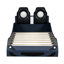Lit plateforme en bois avec attrait de voiture de course et DEL, bleu - Repose-pieds confortable en forme de voiture-1177691181