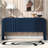 U_STYLE 63-Inch Wave-Pattern Console Table With 4 Doors And Adjustable Shelf,Curved Design Sofa Table Behind Couch,Rustic Narrow Entryway Table For Living Room, Foyer And Hallway-1274859293