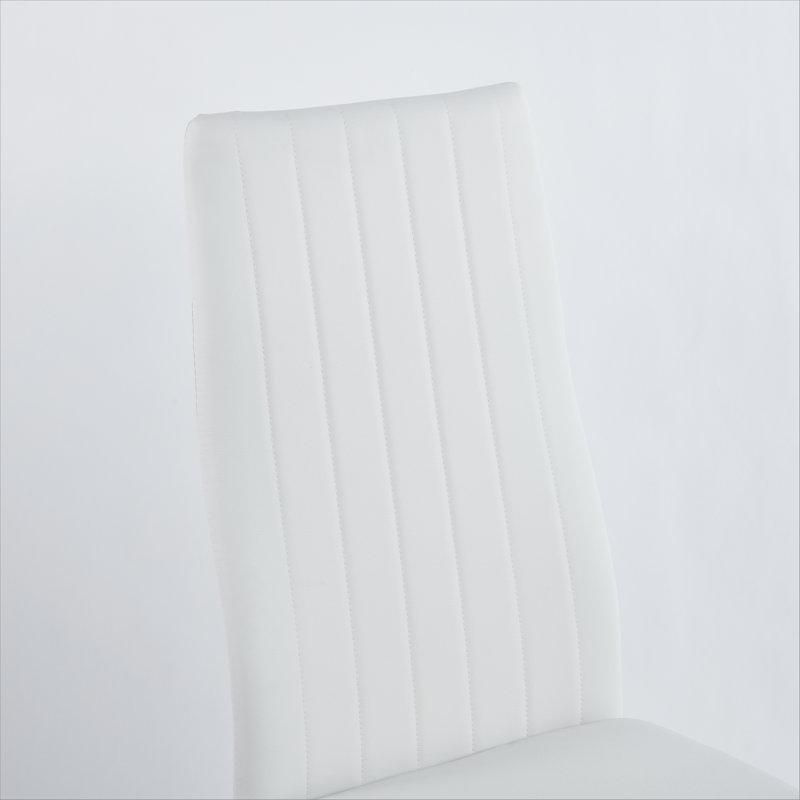 Ensemble de salle à manger 1 + 4,5 pièces, table de salle à manger de style Mid-Century pour 4 à 6 personnes avec plateau en verre, table de salle à manger à piédestal, table basse de loisirs.
