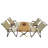 Multi-Function Foldable And Portable Dining Set, 1 Dining Table & 4 Folding Chairs