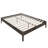 Camila Modern Acacia Solid Wood Platform Bed Frame, Exclusive Curved Bed Legs, No Headboard, 800lbs Heavy Duty Capacity, No Box Spring Needed, Queen, Mocha-30794813-23215238
