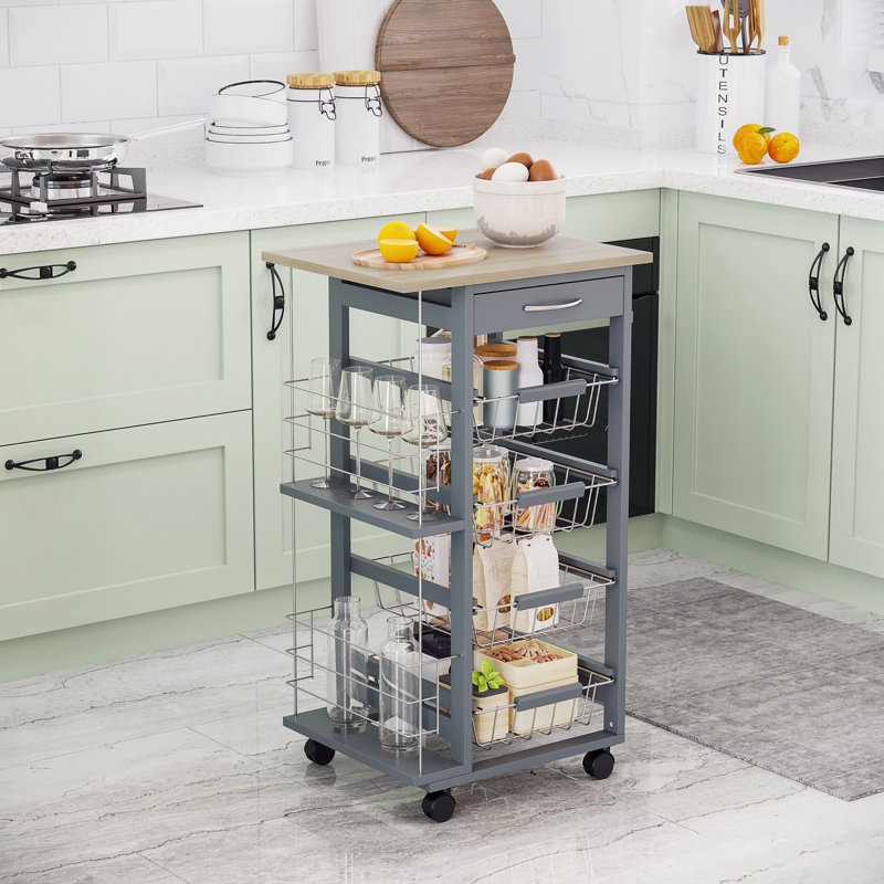 Fidole 47 cm W Kitchen Cart with Top
