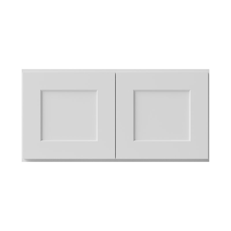 Armoire de cuisine en bois massif prête à assembler, H 15 po x l 30 po x P 24 po, White