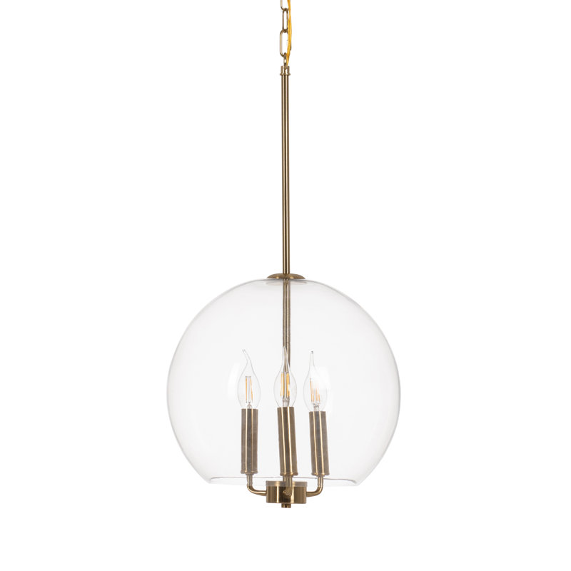 3 - Light Brushed Gold Pendant