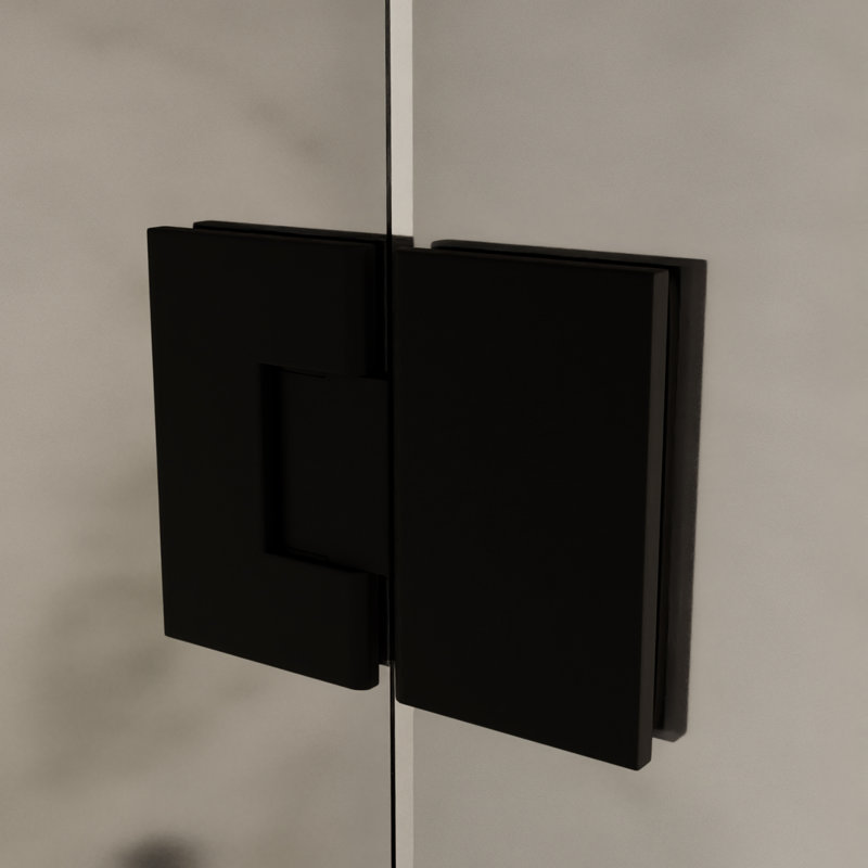 Charnière standard verre à verre Brixwell G180MBL 180 degrés d'épaisseur de verre de 5/16 po à 1/2 po noir mat, Matte Black