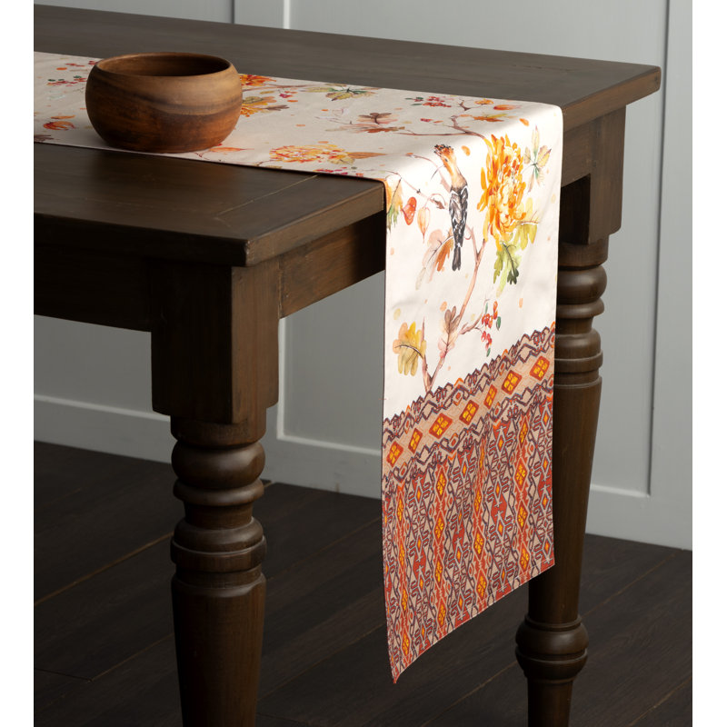 Maison d'Hermine Kelim - Prairie 100% Cotton Table Runner - Double Layer - 14.5" x 72", 72" x 14.5"