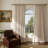 Linen blend Semi Sheer Curtains Rod Pocket Back Tab solid color Drapes（set of 2）-525499843-525499900