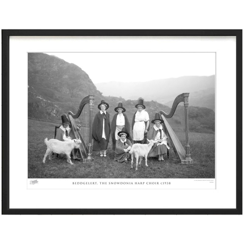 Beddgelert, The Snowdonia Harp Choir C1938 - Single Picture Frame Print, 45cm H x 60cm W x 2.3cm D