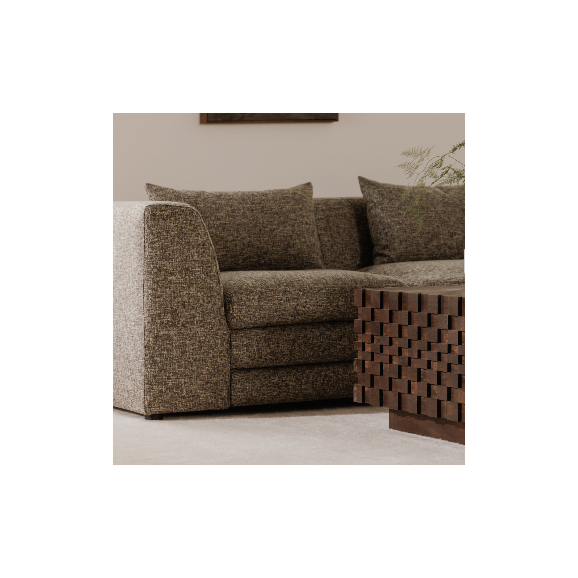 Donia Upholstered Accent Chair, Stone Tweed