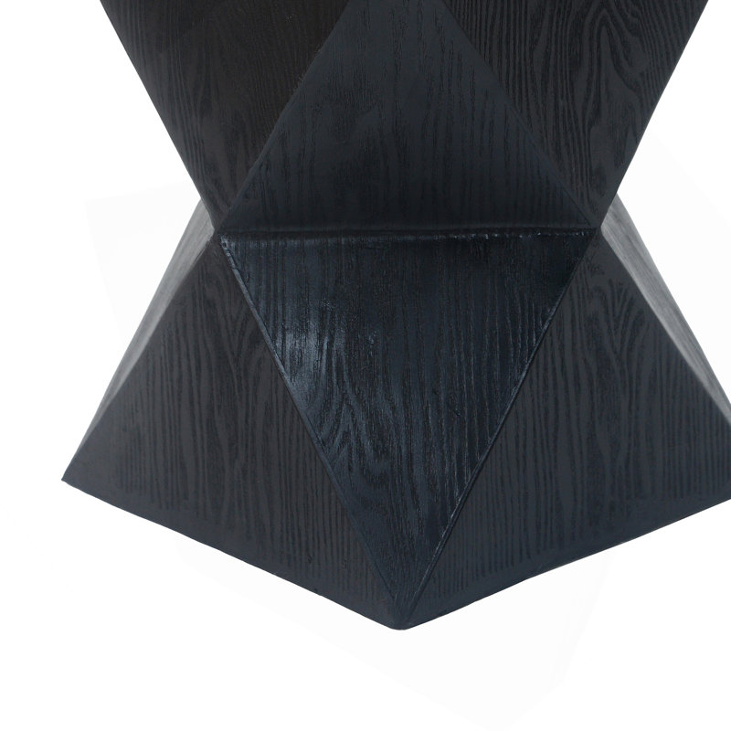 Table d'appoint avec forme prismatique moderne, Noir, noir, noir, noir