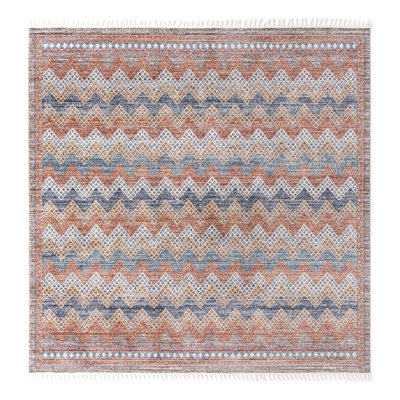Tapis beige / pêche / bleu Iroda