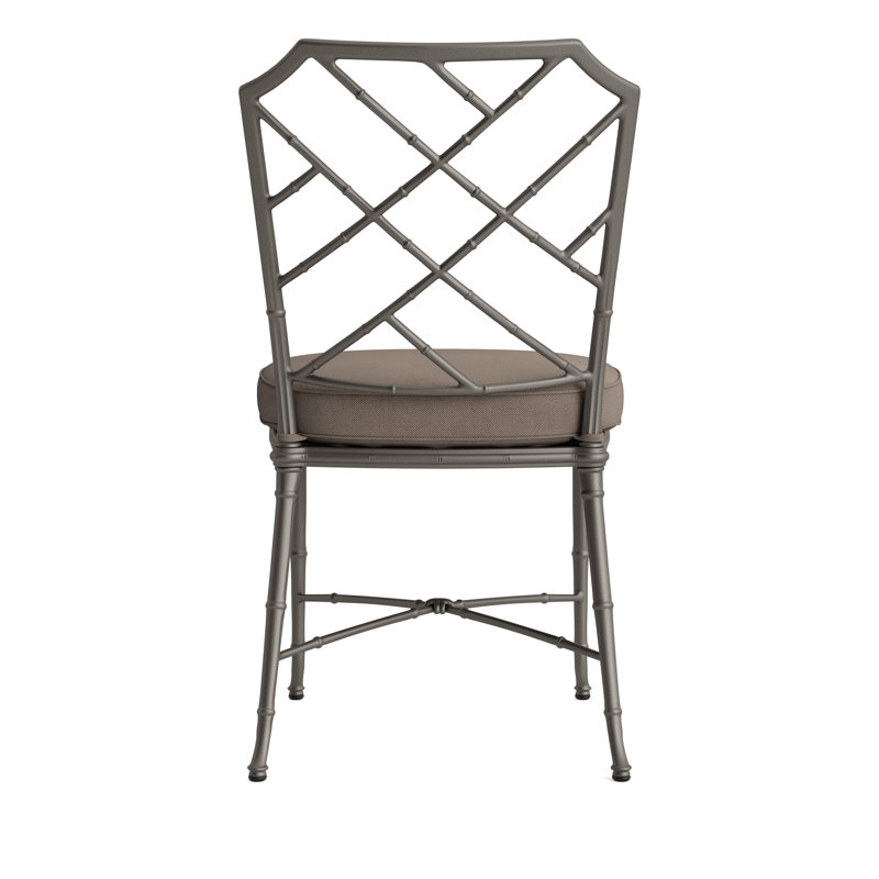Calcutta Outdoor Dining Side Chair, Mica, Fusion Dove, White
