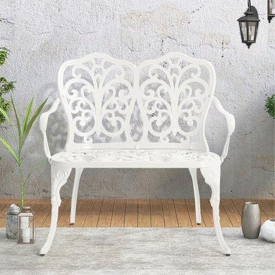 Banc de jardin en métal et aluminium