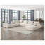 Fauteuil d'appoint capitonné beige avec coussin traversin, siège modulaire sans accoudoirs moderne, structure en bois massif