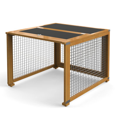 Wooden Chicken Coop Extra Run, 32X32x24.2 In, Compatible With Dexso Wooden Hen House For 3-5 Chickens