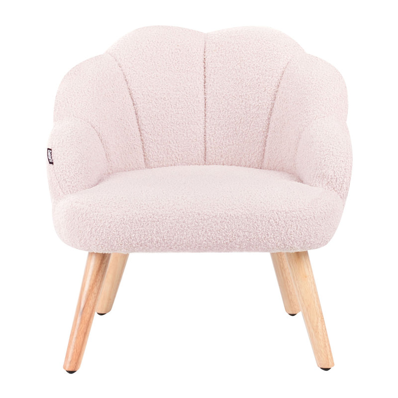 Kids Boucle Armchair Pastel MILAND, Pink