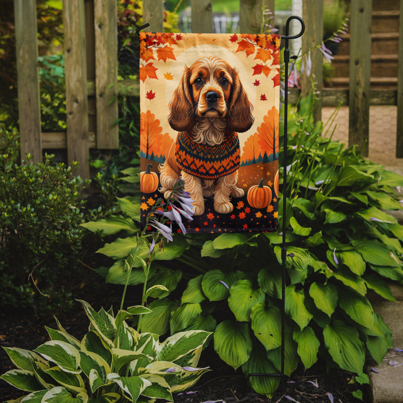 Drapeau de jardin Cocker Spaniel Fall