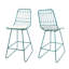 Tabourets de bar beiges modernes avec structure en fer et coussins (lot de 2) - Cadre et coussins