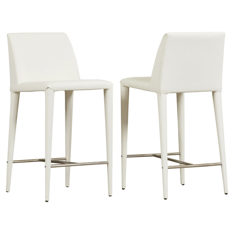 Tabouret de bar et de comptoir Boilleau, Gris, Tabouret de comptoir (siège d’une hauteur de 26