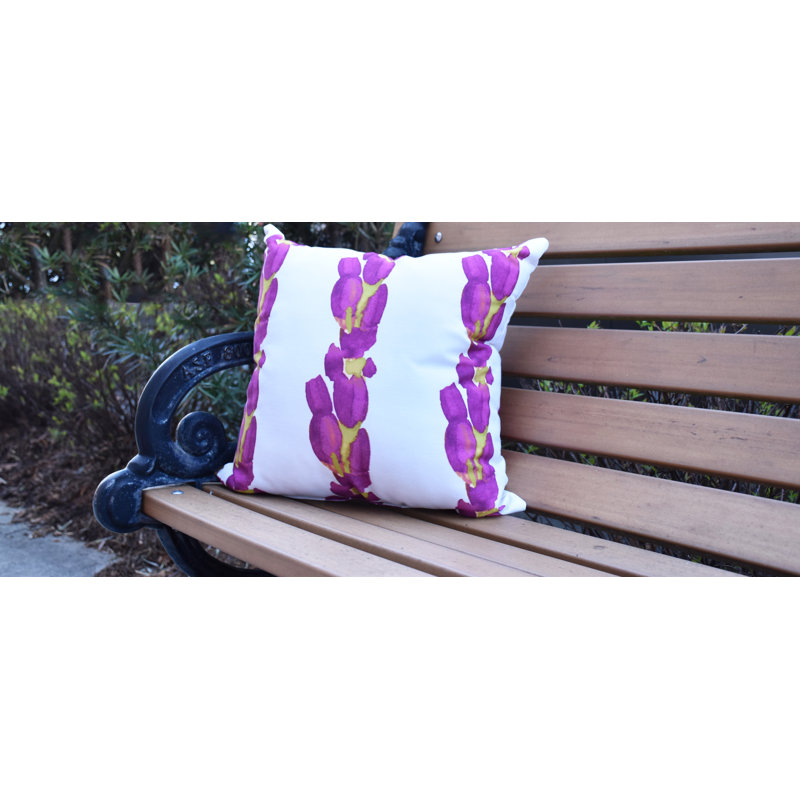 Housse et insert de coussin carré Sunset Tulip, 18 po x 18 po, Mauve, Intérieur