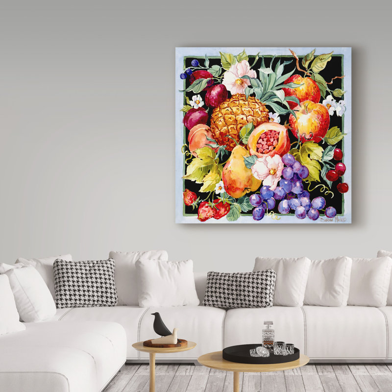 « brillante summer fruits », reproduction de peinture à l’acrylique sur toile tendue, H 14 po x l 14 po x P 2 po