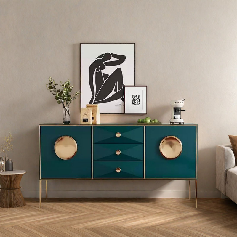 Buffet haut de gamme, H 35,43 po x l 47,24 po x P 15,75 po, Vert