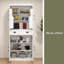 Armoire de rangement pour garde-manger de 71 po avec 4 portes (2 portes avec supports), 1 tiroir, 2 tablettes réglables, armoire autoportante pour la cuisine, la salle à manger et le salon - blanc