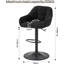 Akber Swivel Upholstered Adjustable Height Counter Stool with Metal Frame-1328323502