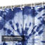 Rideau de douche abstrait en tissu indigo avec 12 crochets-1558649171
