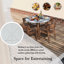 Ensemble de salle à manger 5 pièces pour l'extérieur avec 4 chaises en bois d'acacia Table Table de salle à manger ronde de 47,2 po à lattes ｜ Idéal pour les patios, les jardins, les bords de piscine et les pelouses et à l'intérieur resistance Résistant aux intempéries-1552838725-1552838744