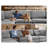 160"Oversized Modular Sectional Sofa for Living Room 8-Seat Couch Chenille Sofa Large Sleeper Bed with Convertible Ottoman-872345218