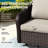 360° Swivel Chairs,  PE Wicker Outdoor Patio Set with 4" Beige Cushions (Set of 2)-1684931120