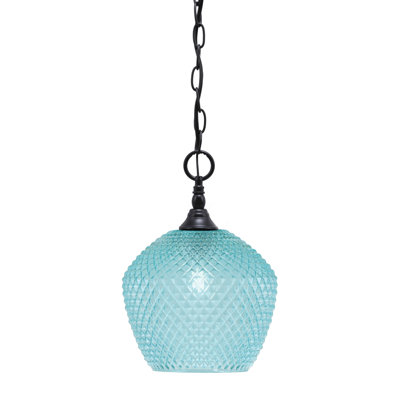 Chain Hung Mini Pendant With Glass