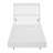 Modern White Acacia Solid Wood Outdoor Chaise Lounge - Adjustable Reclining Sun Lounger For Patio, Deck, Garden, Poolside Use-1201210421