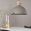 Cedeno 1 - Light Grey Dome Pendant-29531075